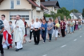 Procesija ob prazniku Sv. Roka, Hotemaže, 16.08.2020